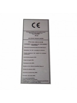 Metal Etiket ölçüler: 15 x 6 cm